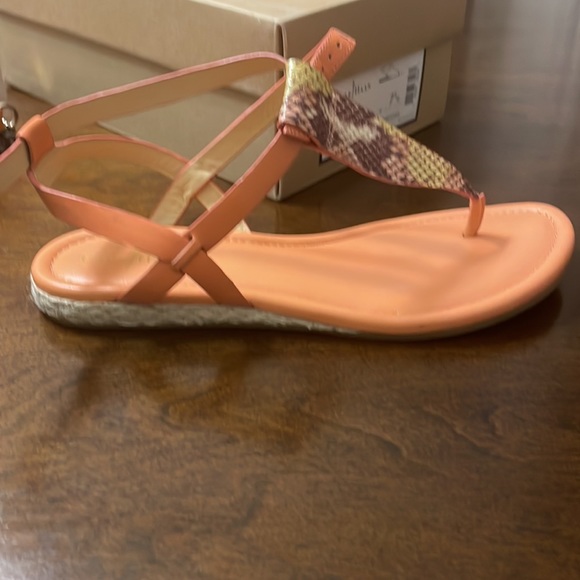 Cole Haan orange sandals, used, and cross body purse - Picture 2 of 3